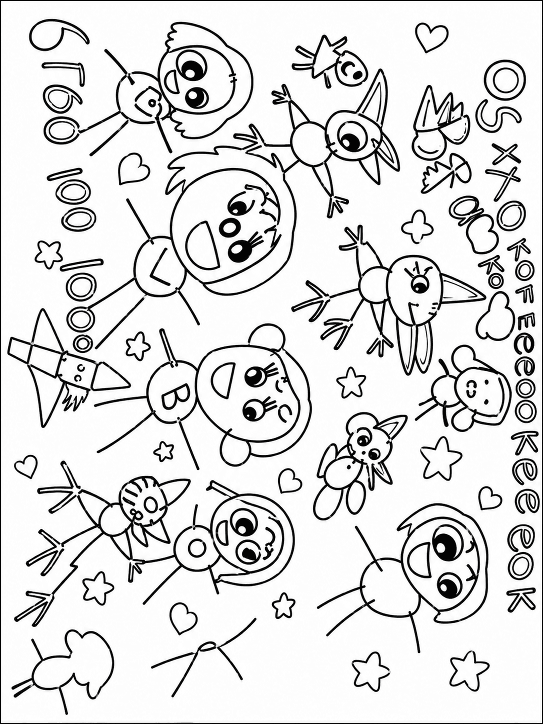 Coloring Page Family Dinosaur