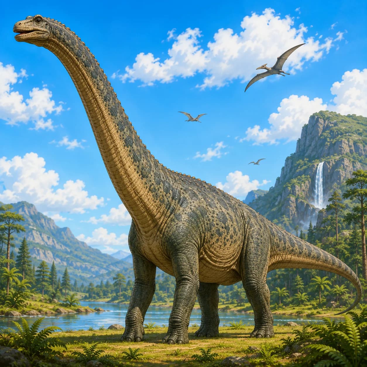 Argentinosaurus cartoon illustration
