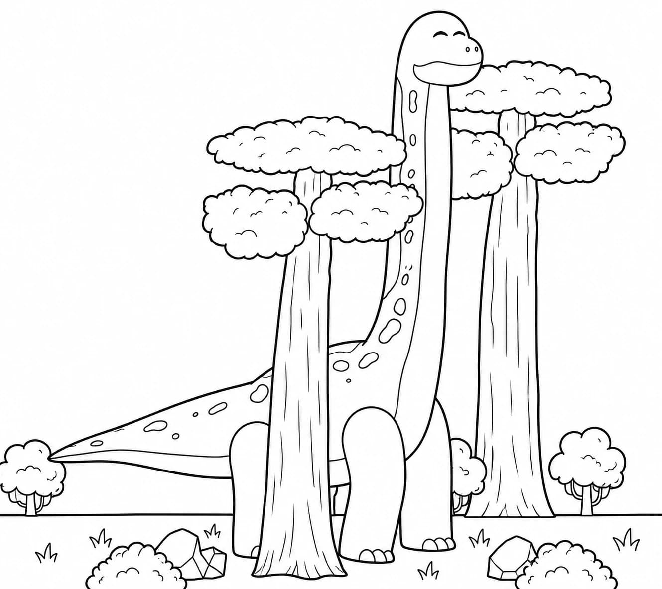 Brachiosaurus Long Neck Coloring Page