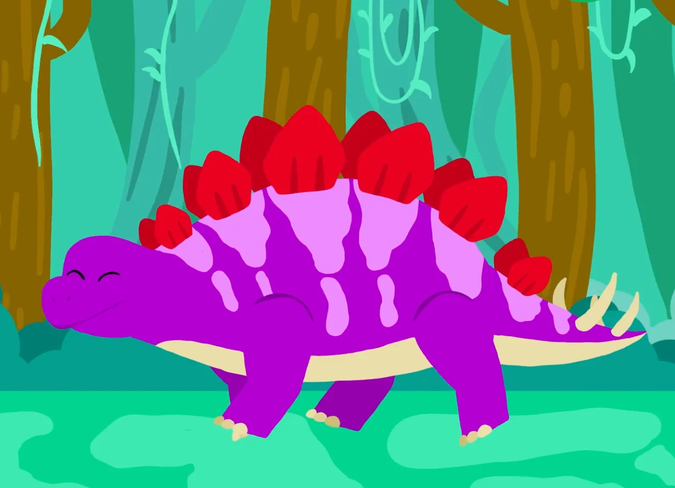 Stegosaurus cartoon illustration