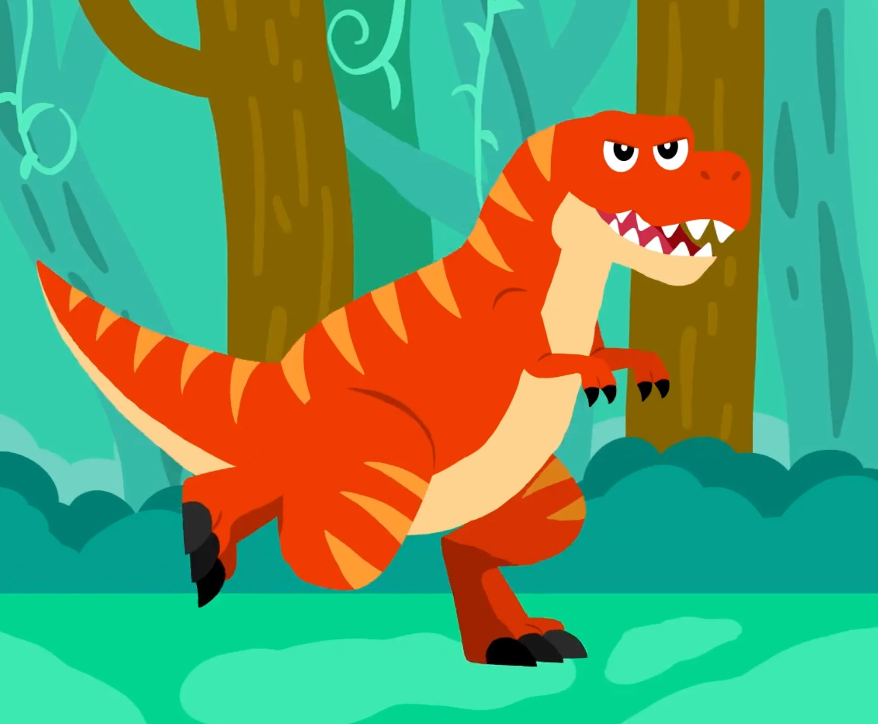 T. rex cartoon illustration